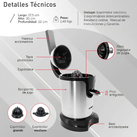 EXPRIMIDOR ELECTRICO - MID - 350W AWK-EX350I